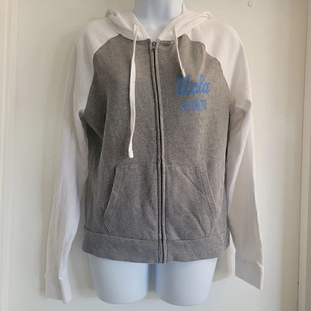 Pink Victoria's Secret with 5th and ocean UCLA hooded jacket